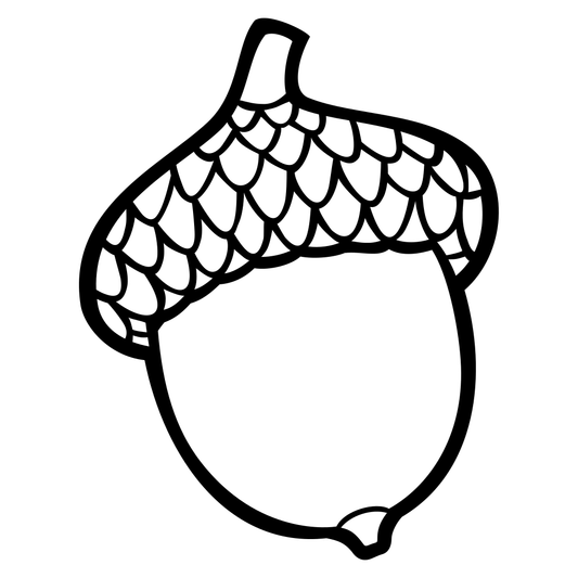 Acorn vector design for crafting and cutting projects