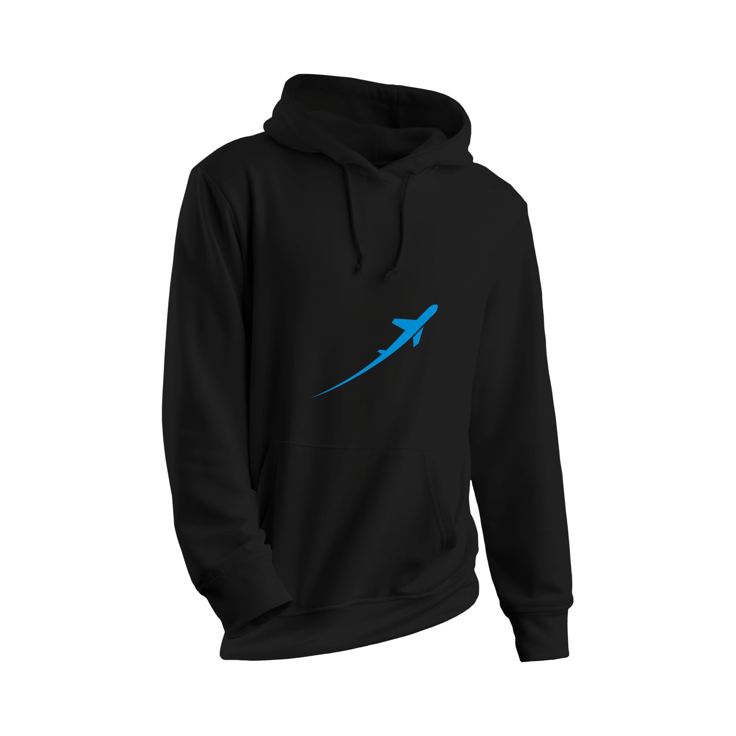 Soaring through the sky with a graceful airplane vector design
