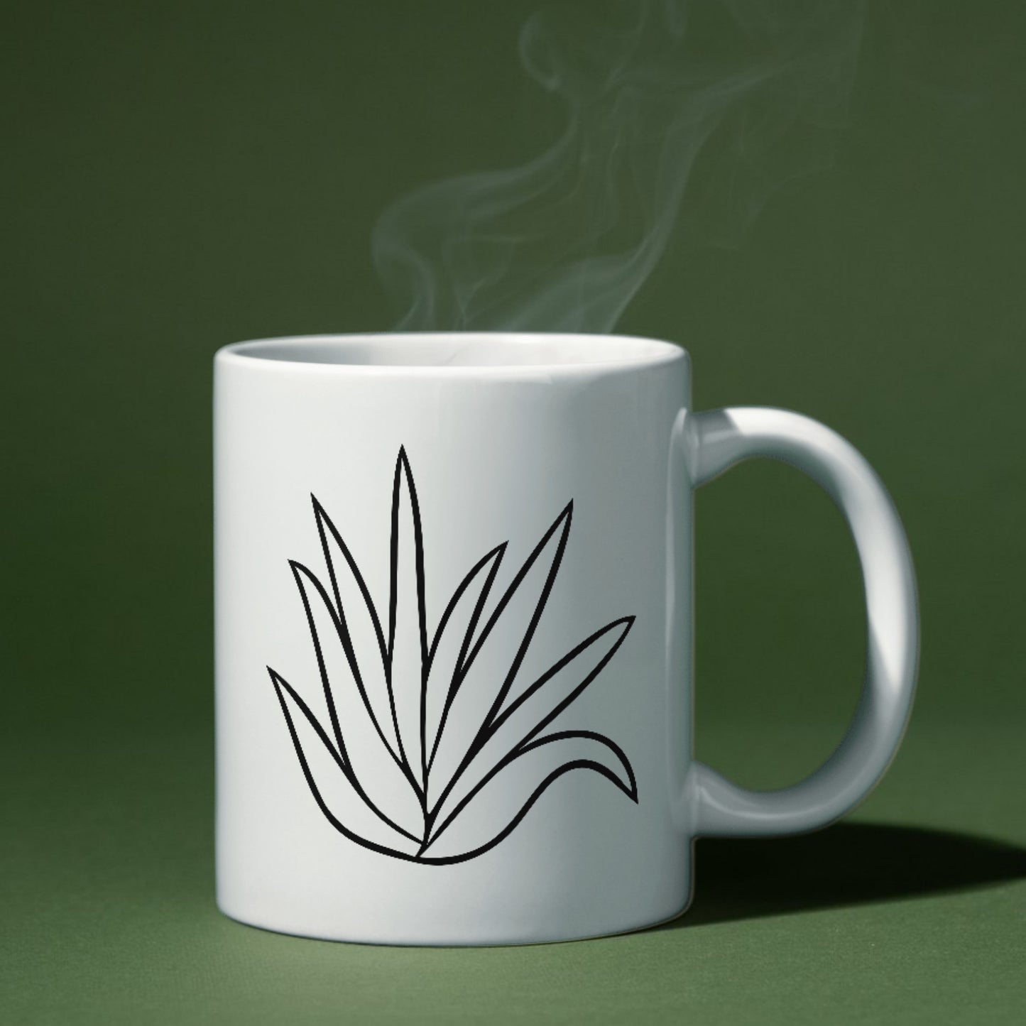 Elegant aloe plant design for cutting machine crafts