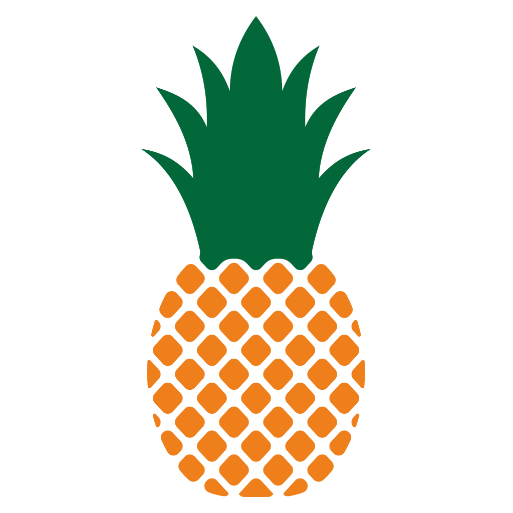 Creative pineapple design for cutting machines in vector format