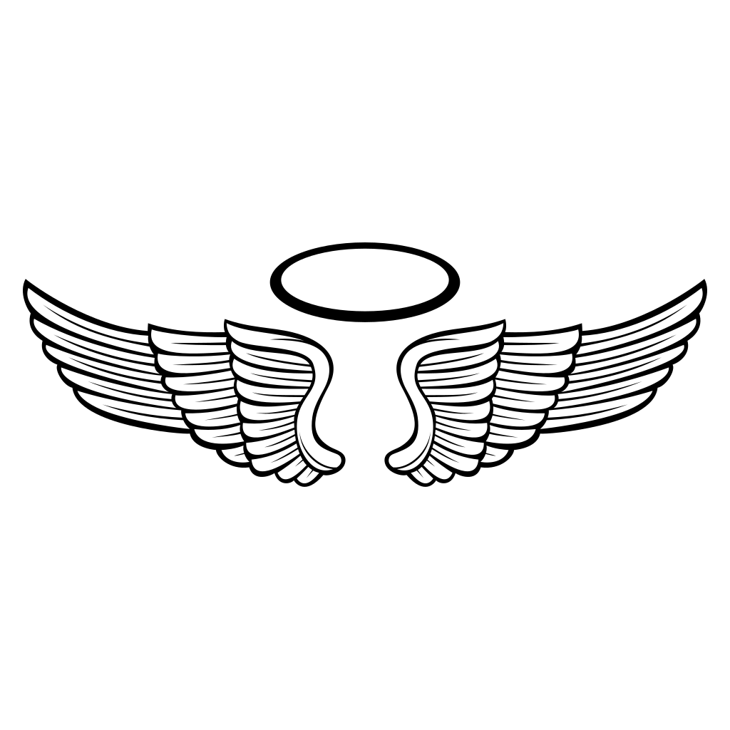 Layered angel wings vector design for crafting projects