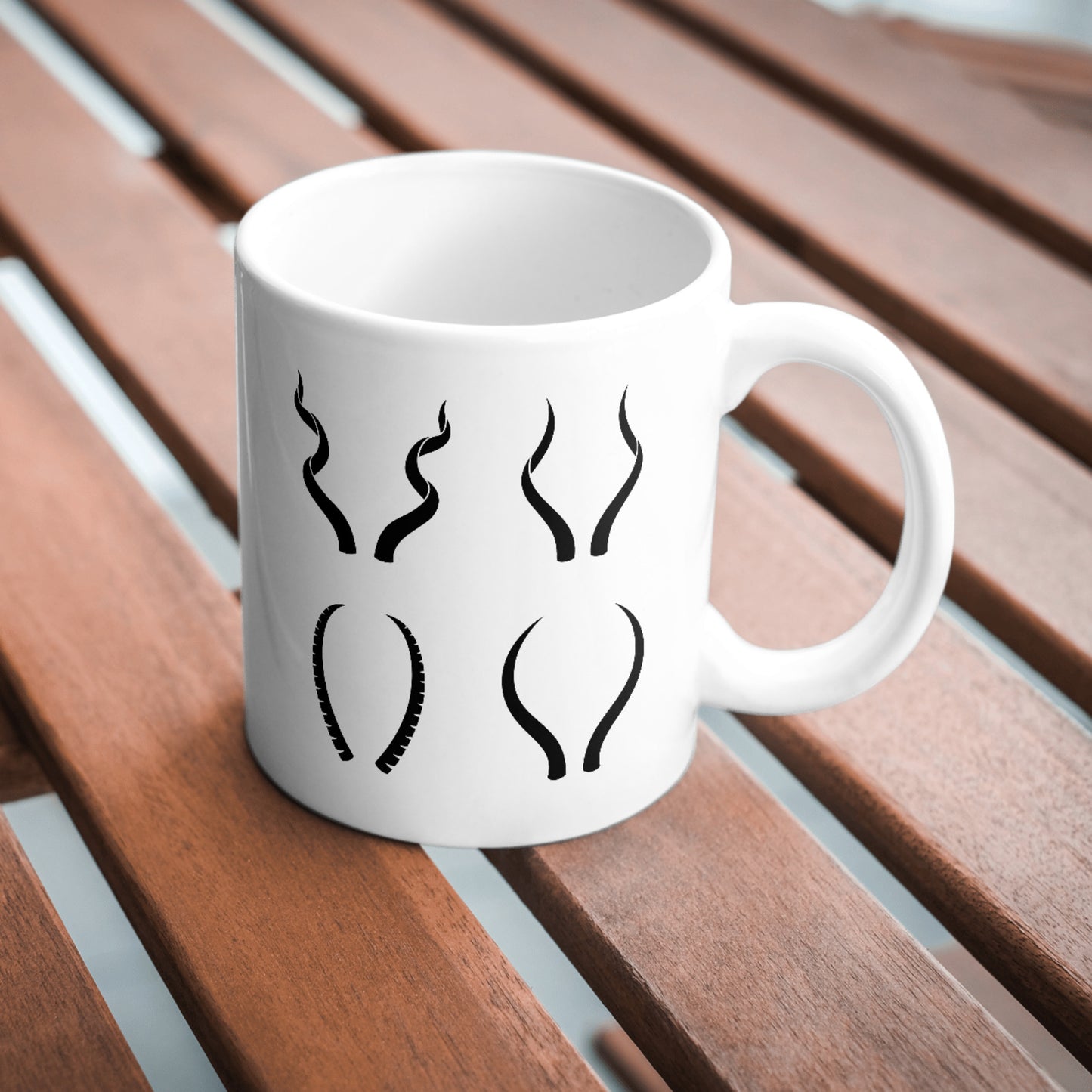 Creative antelope horn vector icons for cutting machines