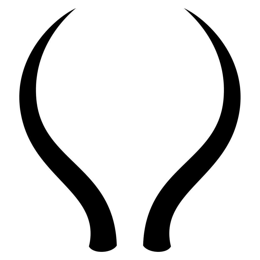 Unique vector design of antelope horns for creative projects