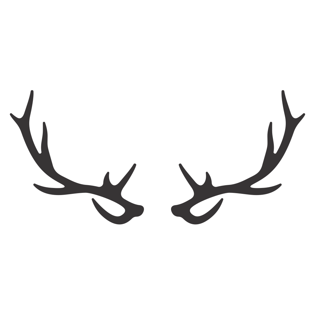 Stylish antler silhouette design for creative projects