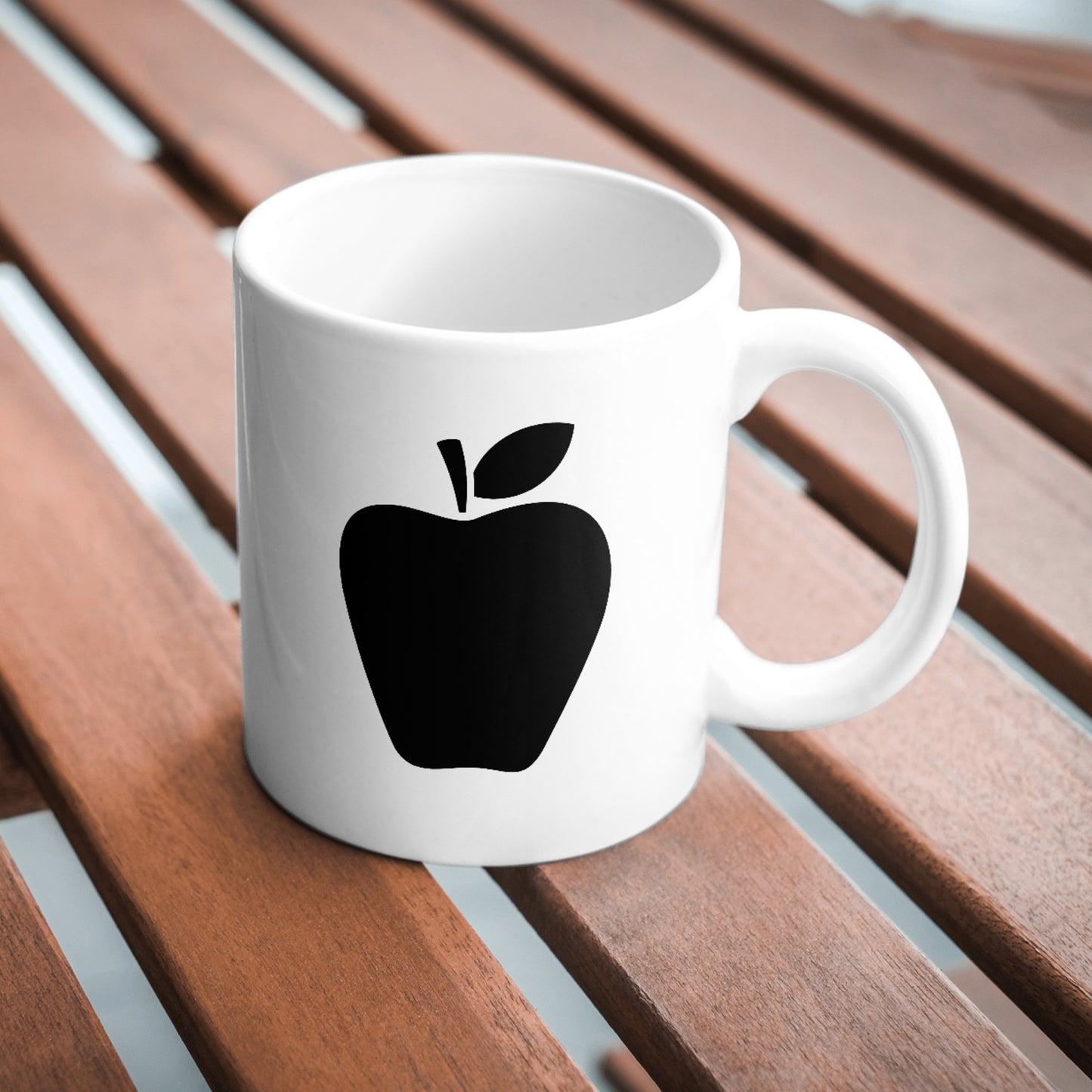 Stylish black apple silhouette perfect for crafting and design