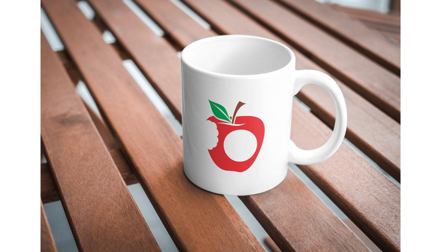 Creative red apple graphic design for cutting machines