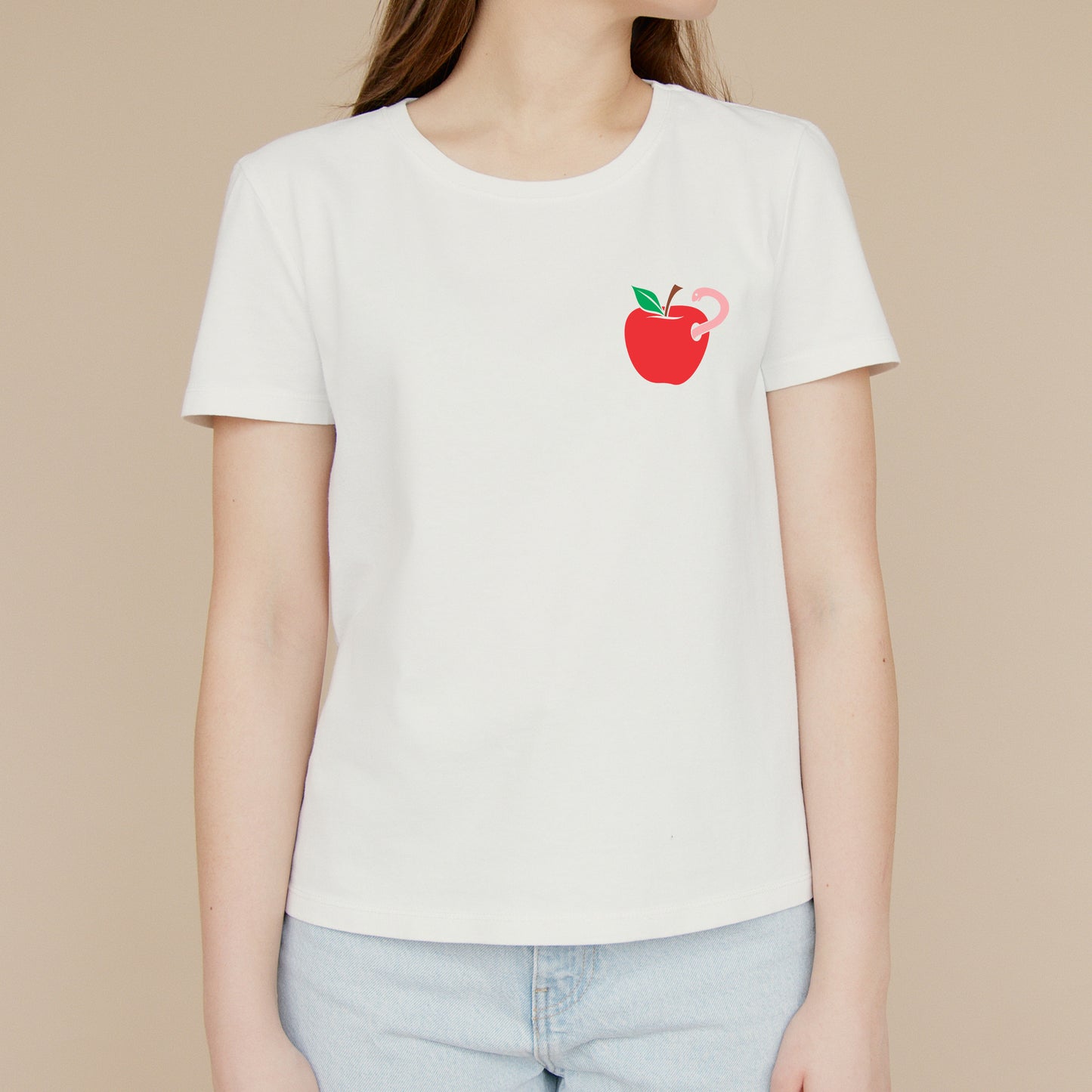 Creative vector design of an apple with a playful twist