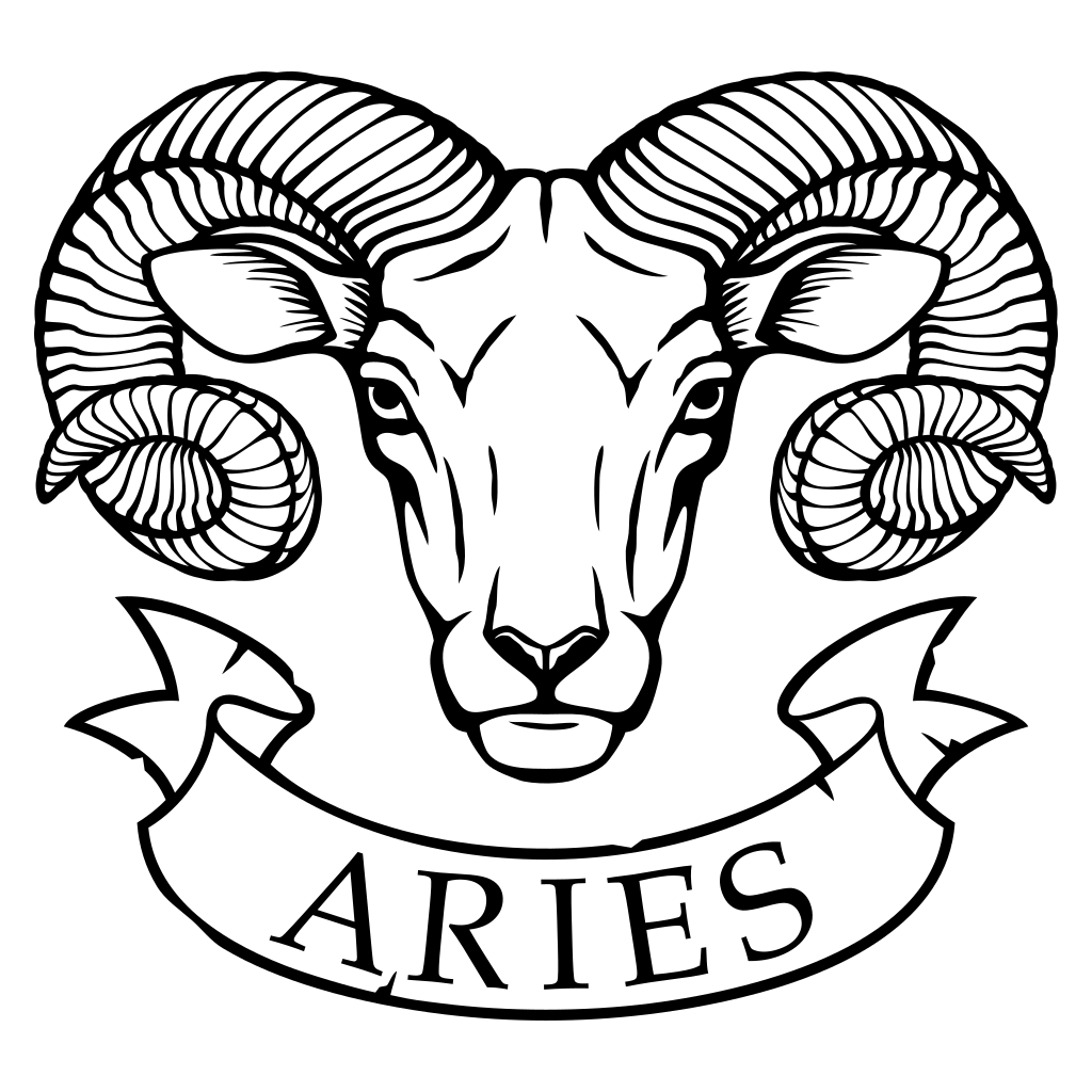 Stylish Aries zodiac design for creative crafting projects