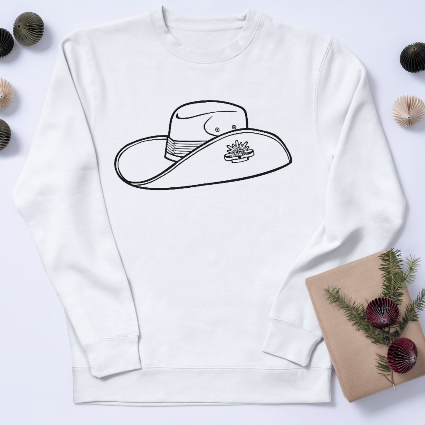 Unique vector design of an army slouch hat for crafting