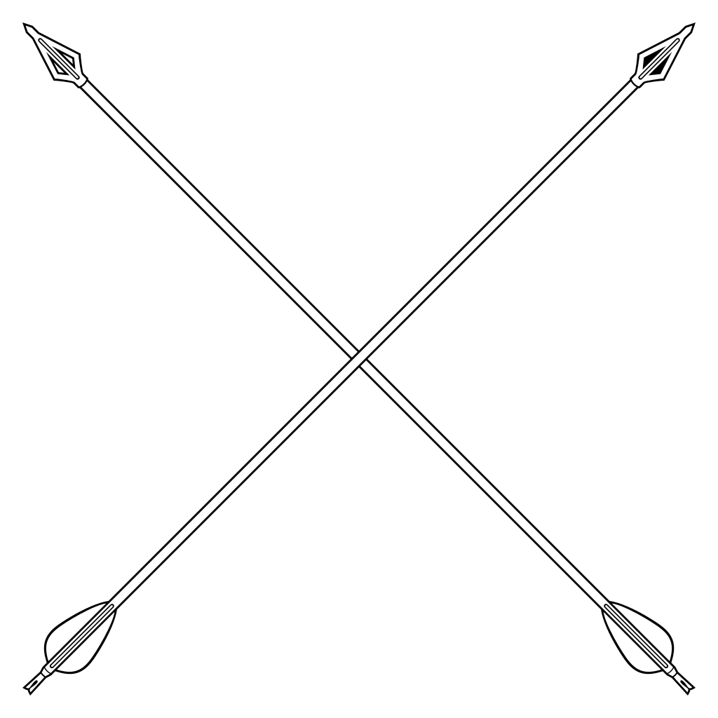 Crossed black arrows design perfect for cutting machines