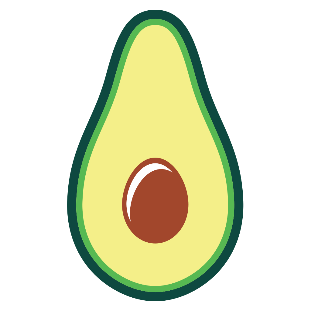 Stylish avocado design suitable for cutting machines