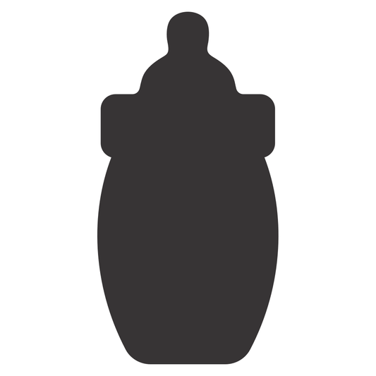 Creative silhouette of a baby bottle for crafting projects