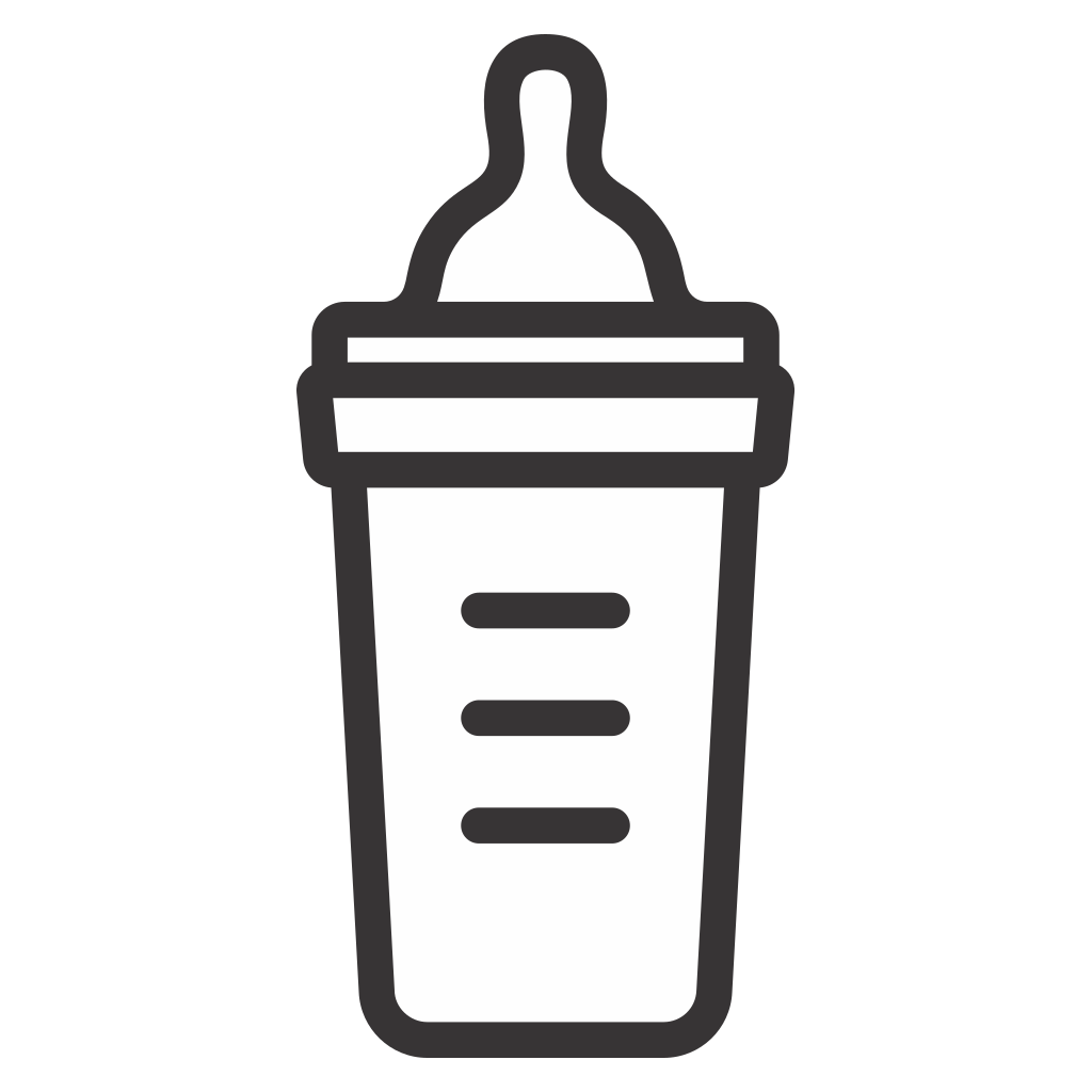 Creative vector design of a baby bottle for cutting machines