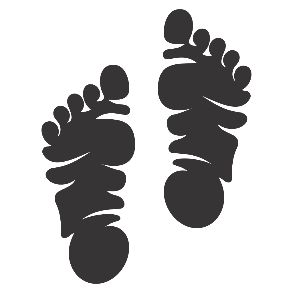 Unique and stylish vector SVG design of playful footprints