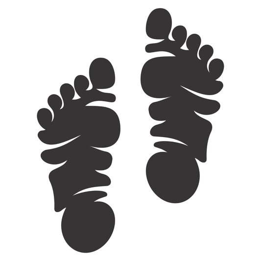 Unique and stylish vector SVG design of playful footprints