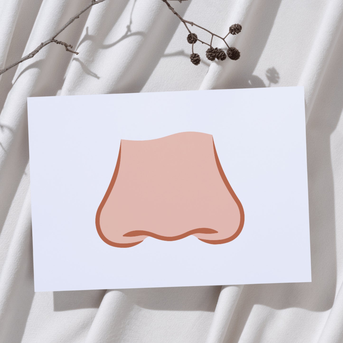 Creative vector design of a baby's nose for cutting machines