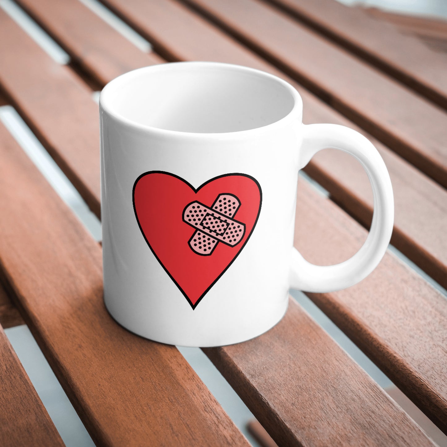 Creative bandage heart design for crafting and decorations