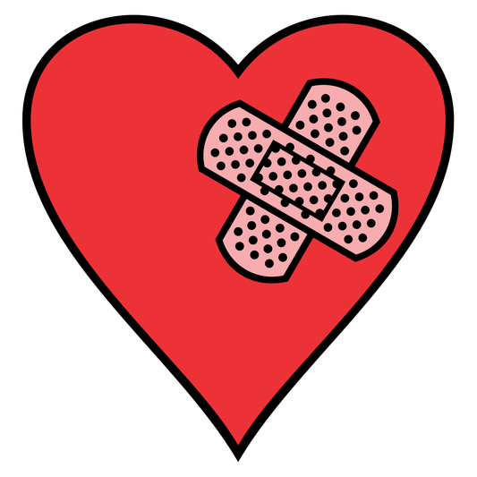 Creative bandage heart design for crafting and decorations