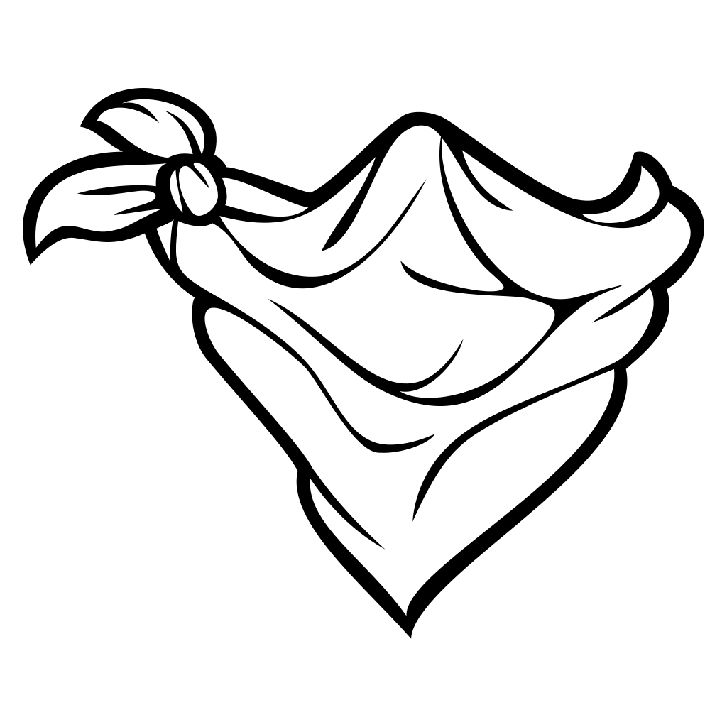 Stylish black and white bandana vector design for crafting
