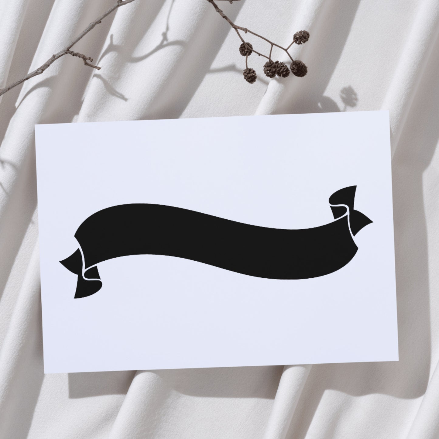 Customizable black banner set for cutting machine projects