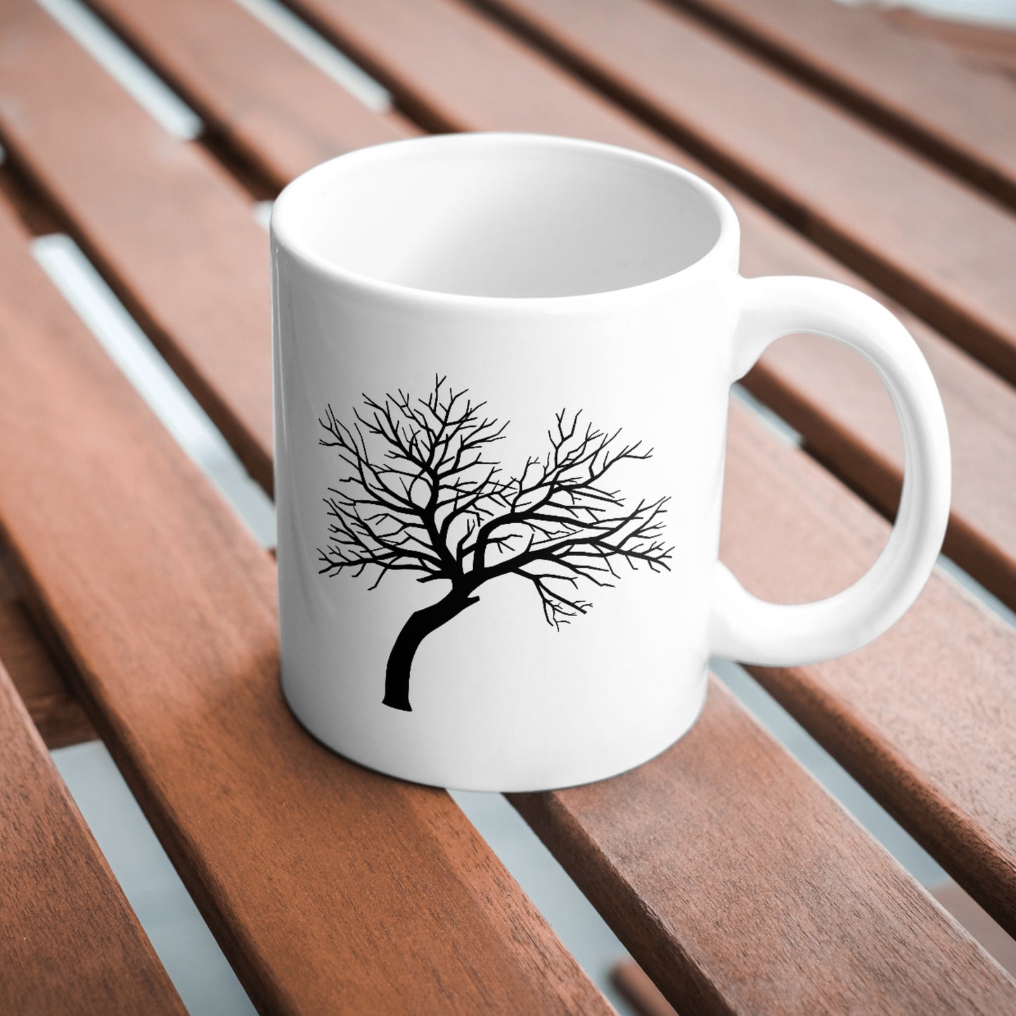 Elegant bare tree silhouette for creative cutting designs