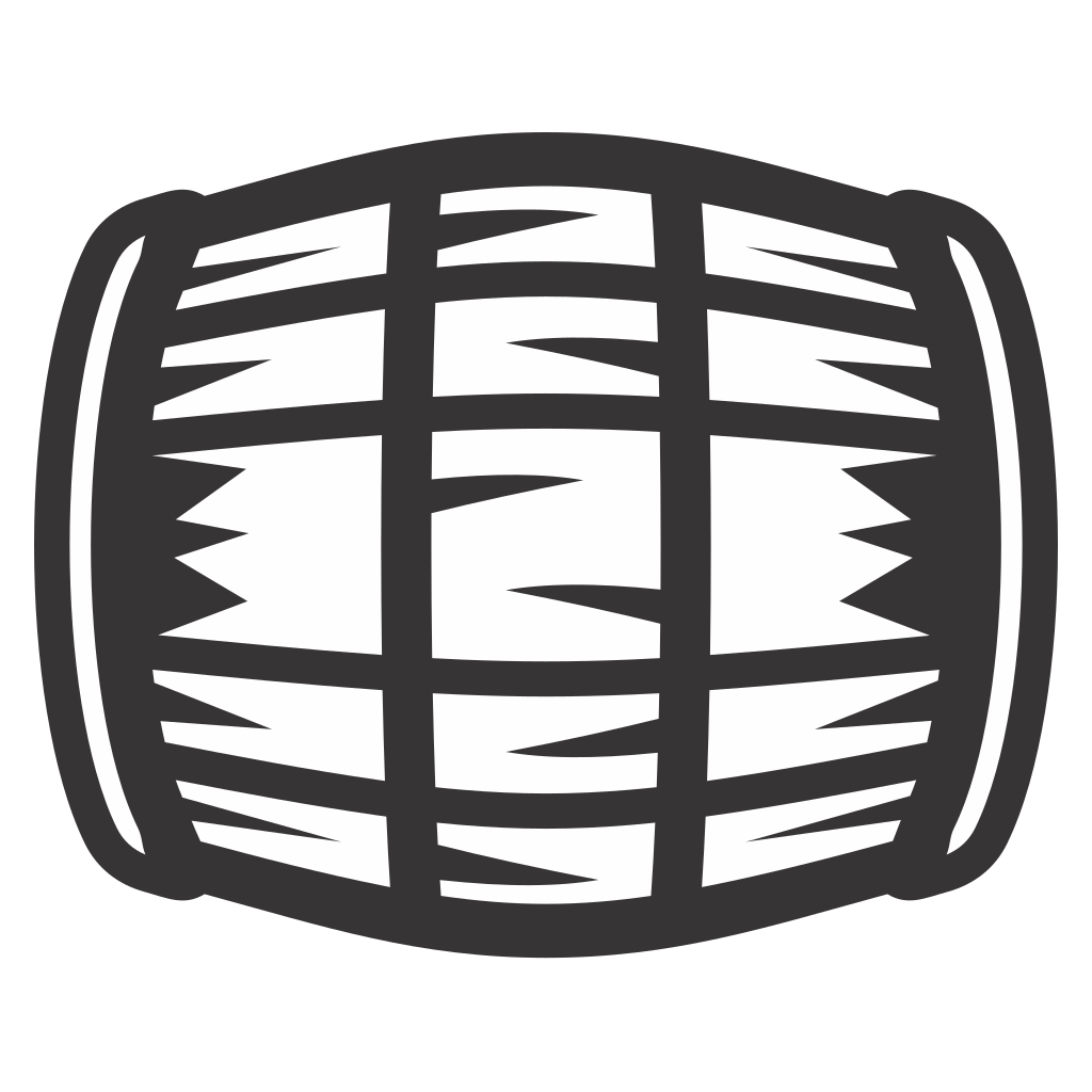 Stylish vector design of a wooden barrel for creative projects