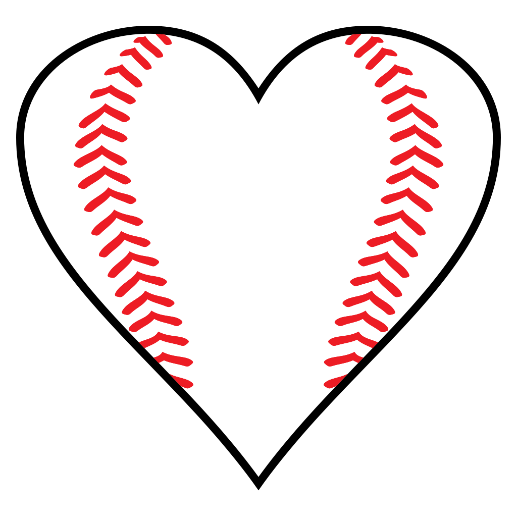 Creative baseball heart design for sports enthusiasts