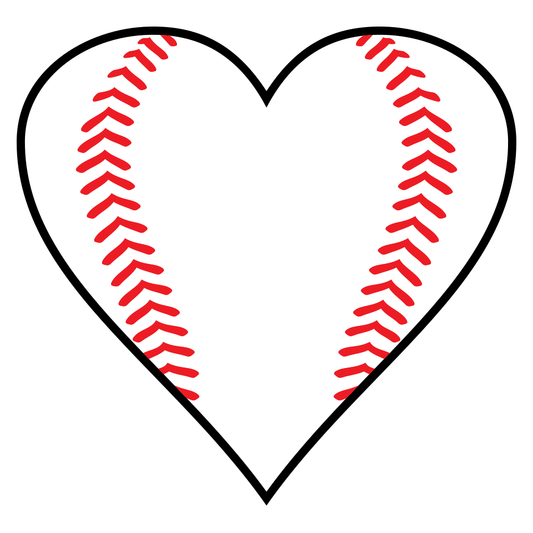 Creative baseball heart design for sports enthusiasts