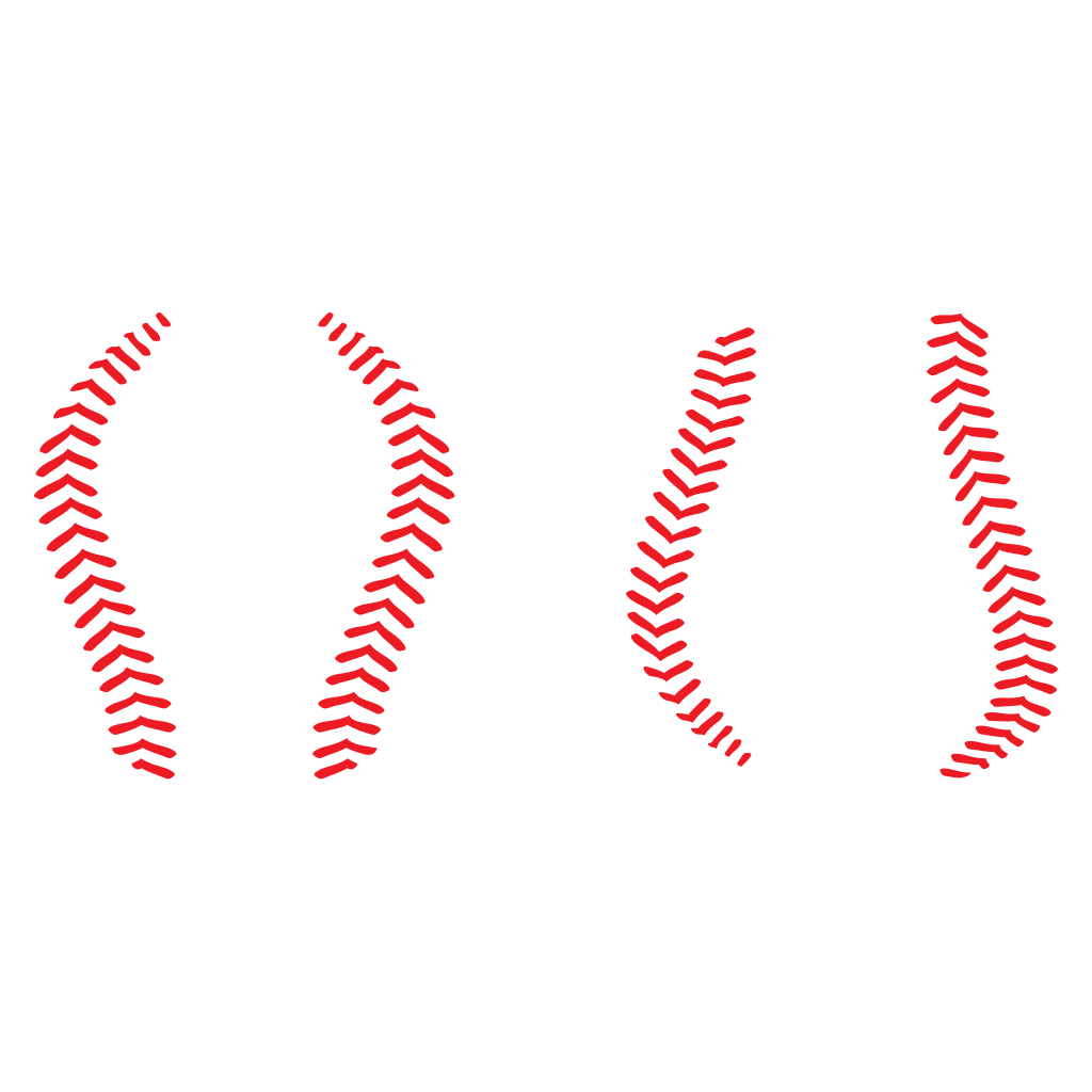 Creative baseball laces design for cutting machines