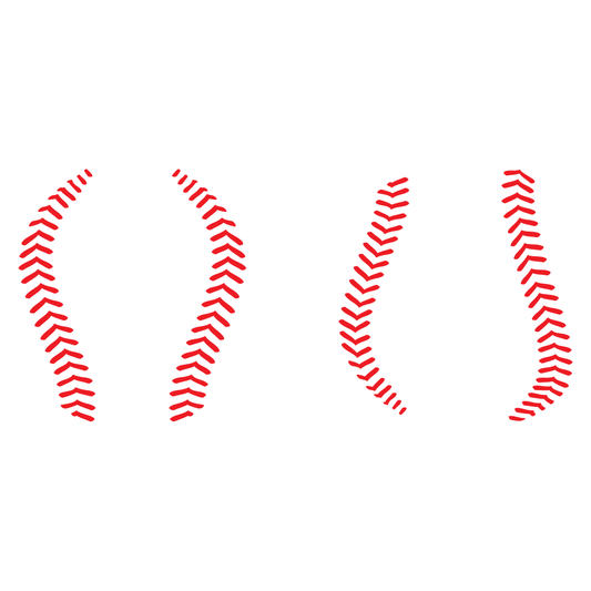 Creative baseball laces design for cutting machines