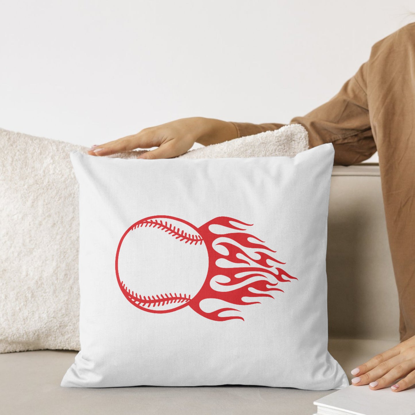 Exciting baseball ball with flames for creative projects