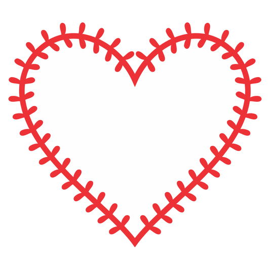 Heart design featuring baseball and softball for enthusiasts