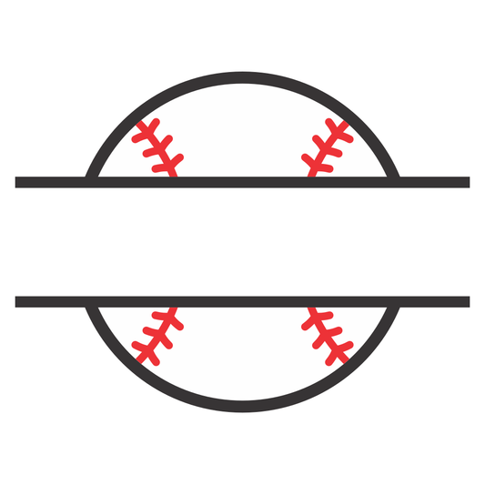 Creative baseball softball monogram design for cutting machines