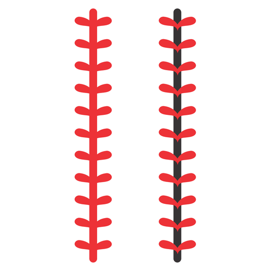 Crafty vector baseball and softball stitch designs