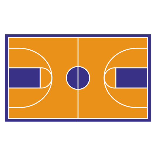 Creative basketball court design for cutting machines