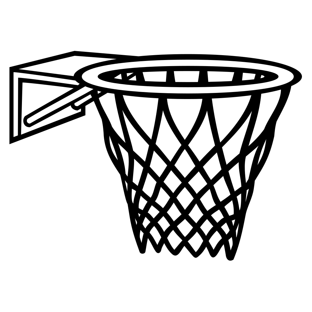Creative black basketball hoop vector for cutting machines
