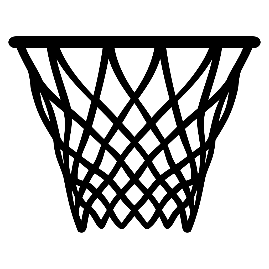 Creative black basketball hoop vector for cutting machines