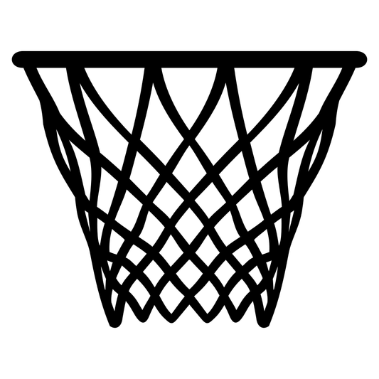Creative black basketball hoop vector for cutting machines