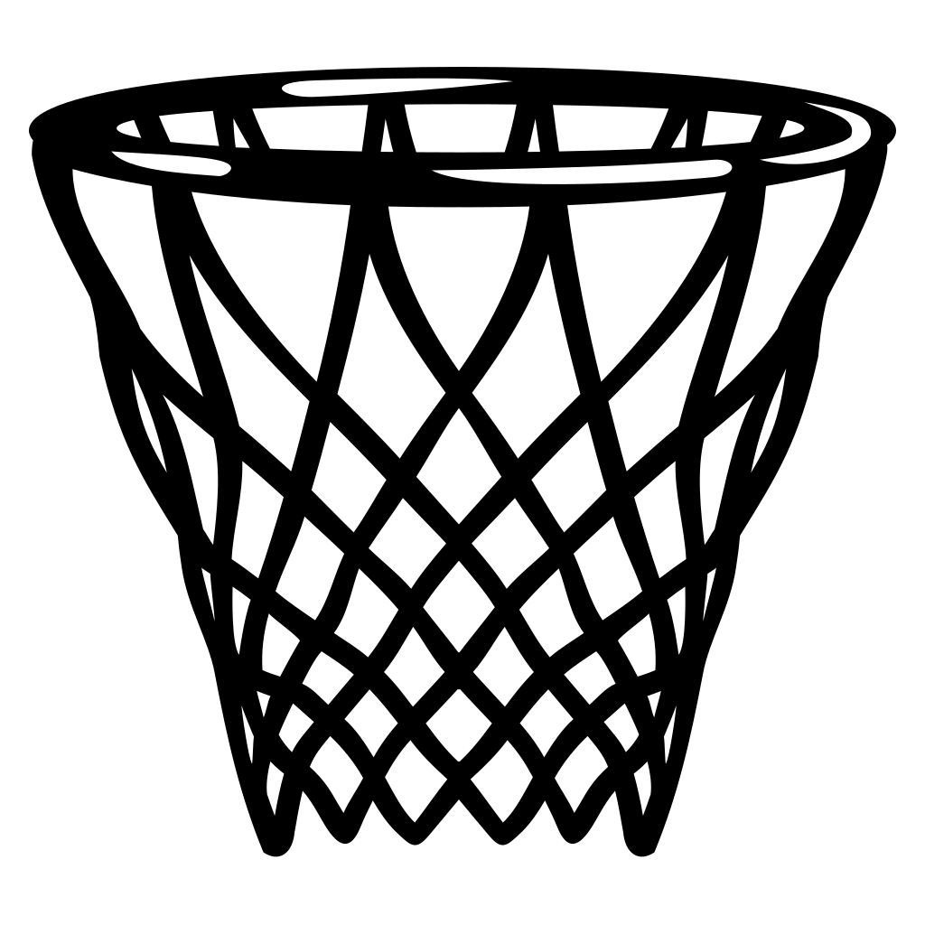 Black layered basketball hoop design for cutting machines