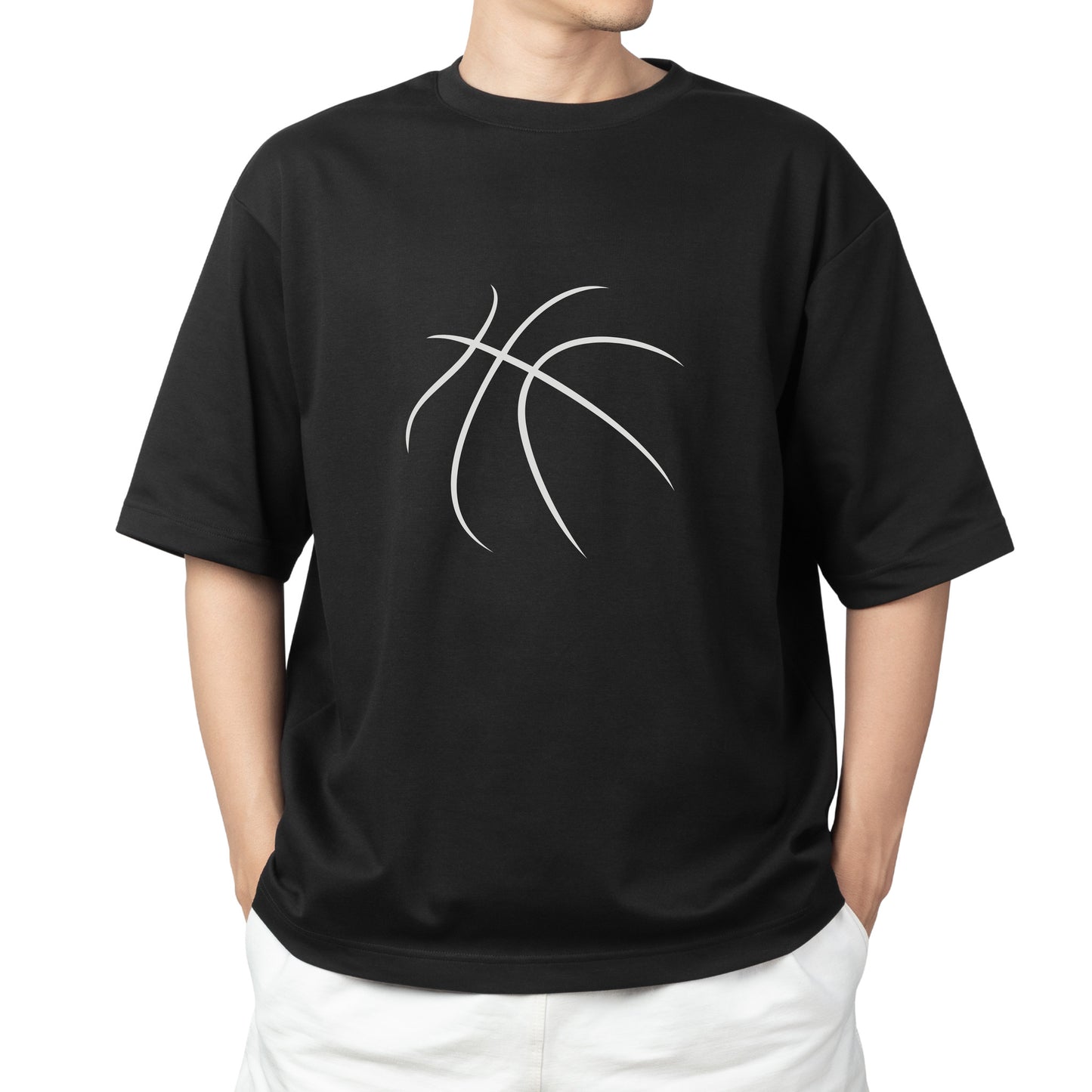 Vector design of basketball seams for creative projects