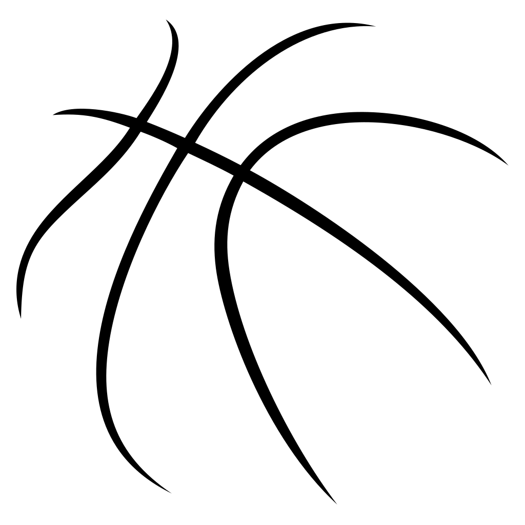 Vector design of basketball seams for creative projects