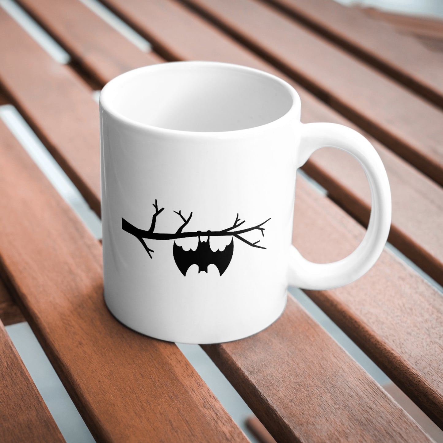Creative bat design hanging from a tree branch for crafting