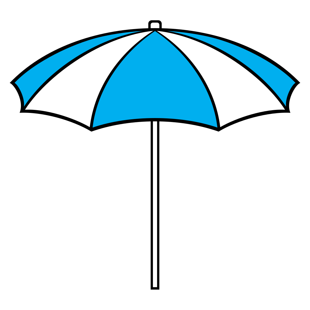 Stylish beach umbrella design for cutting machines