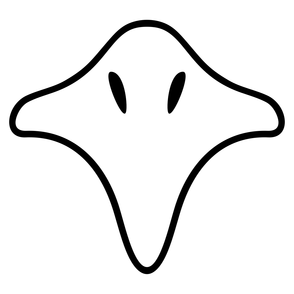 Unique black and white beak silhouette for cutting projects