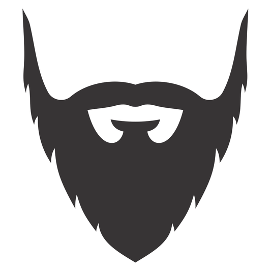 Creative black beard silhouette design for cutting machines
