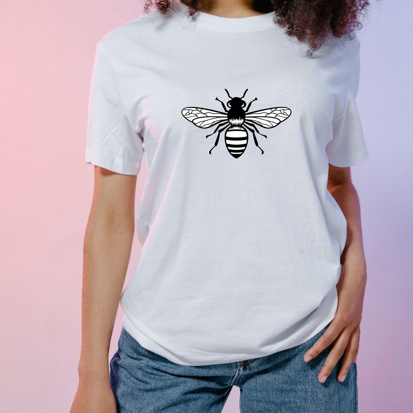 Intricate black bee design perfect for crafting projects