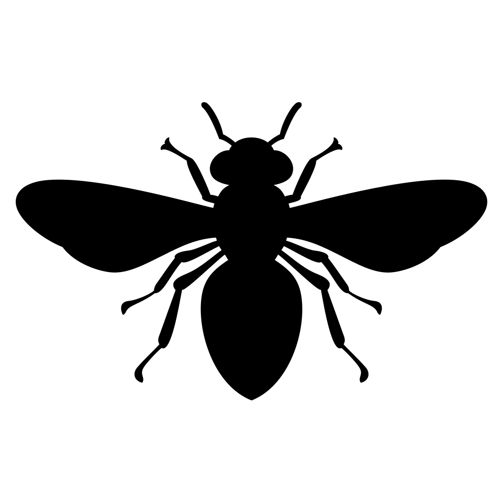 Black bee vector design for cutting machines
