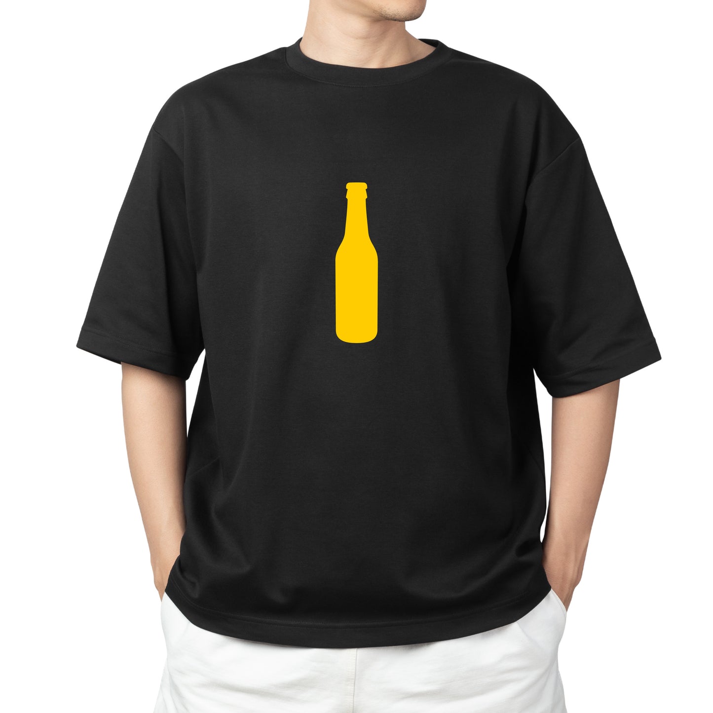 Crafting designs with a vibrant beer bottle silhouette vector