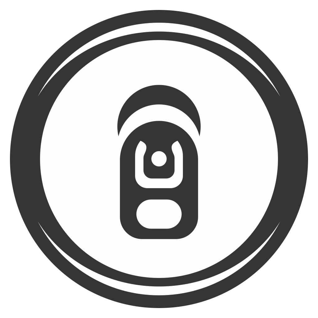 Creative vector design of a beer can for cutting machines