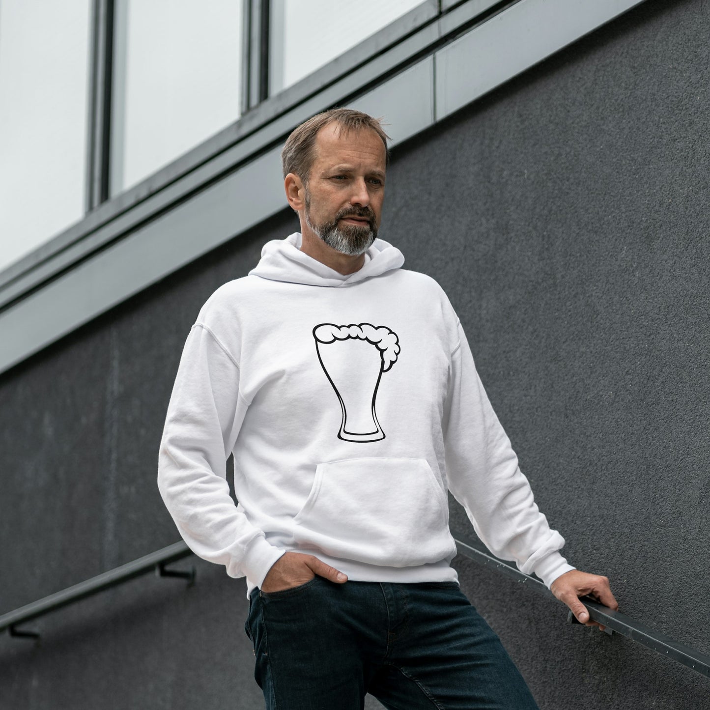 Creative black and white beer glass design for cutting machines